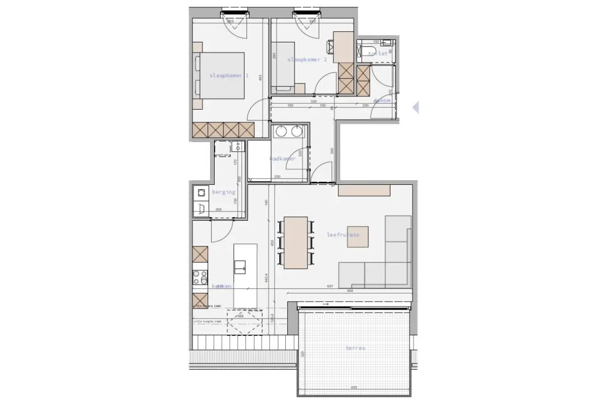 Appartement te  koop in Zedelgem 8210 339000.00€ 2 slaapkamers 98.00m² - Zoekertje 7696