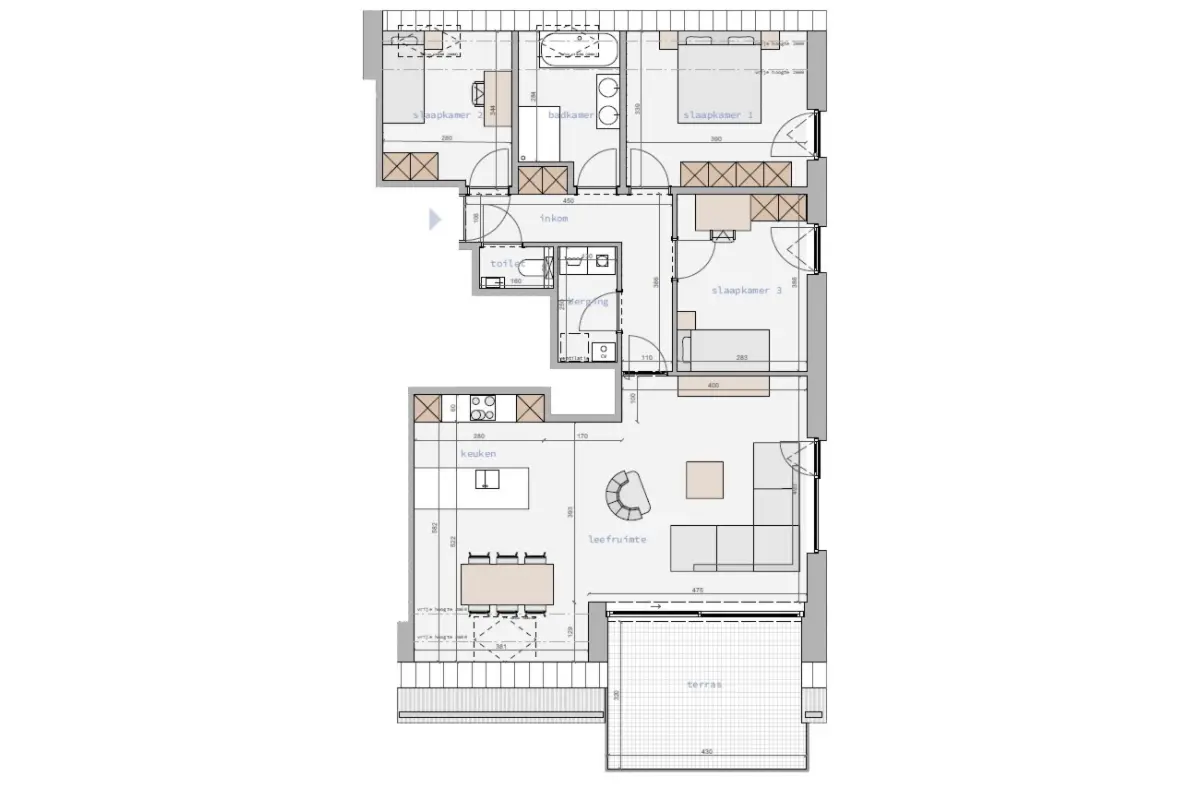 Appartement te  koop in Zedelgem 8210 393000.00€ 3 slaapkamers 120.00m² - Zoekertje 7697