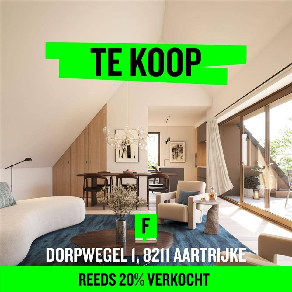 Appartement te  koop in Aartrijke 8211 395000.00€ 4 slaapkamers 146.00m² - Zoekertje 1367529