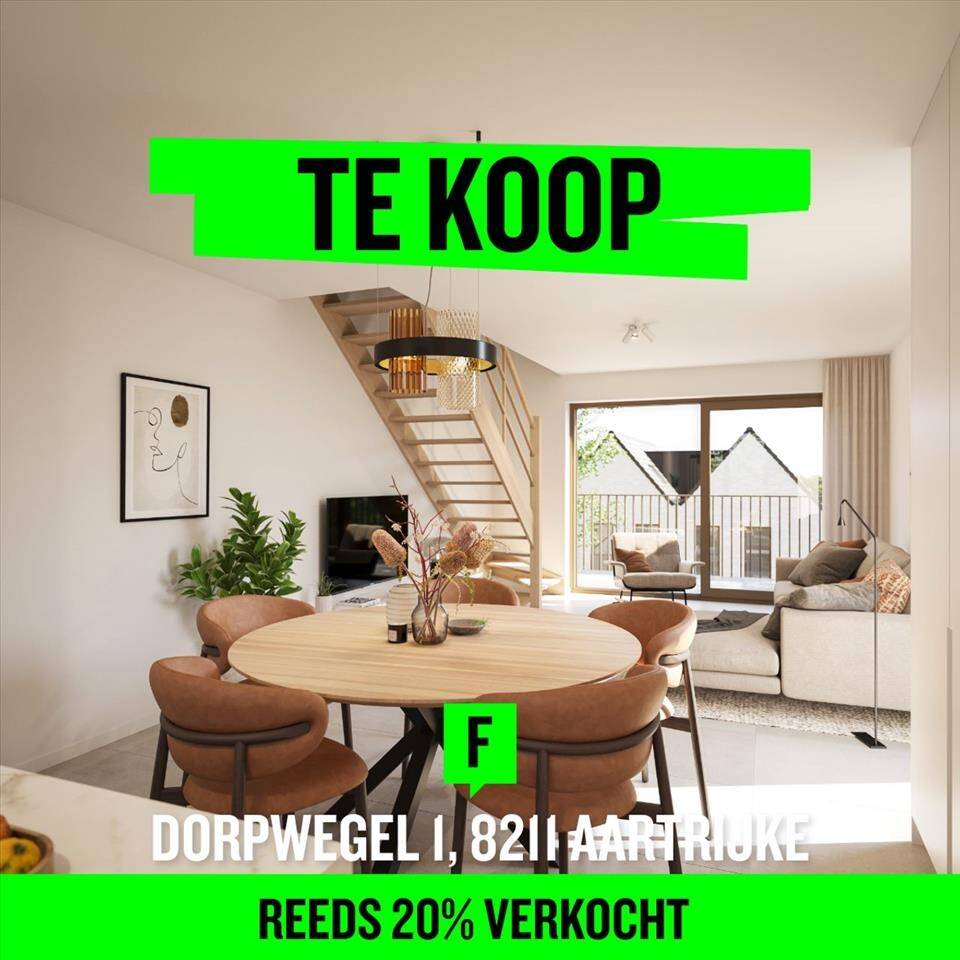 Appartement te  koop in Aartrijke 8211 260000.00€ 1 slaapkamers 80.00m² - Zoekertje 1367516