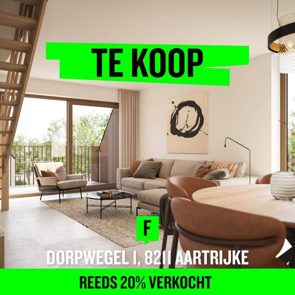Appartement te  koop in Aartrijke 8211 325000.00€ 3 slaapkamers 106.00m² - Zoekertje 1367528