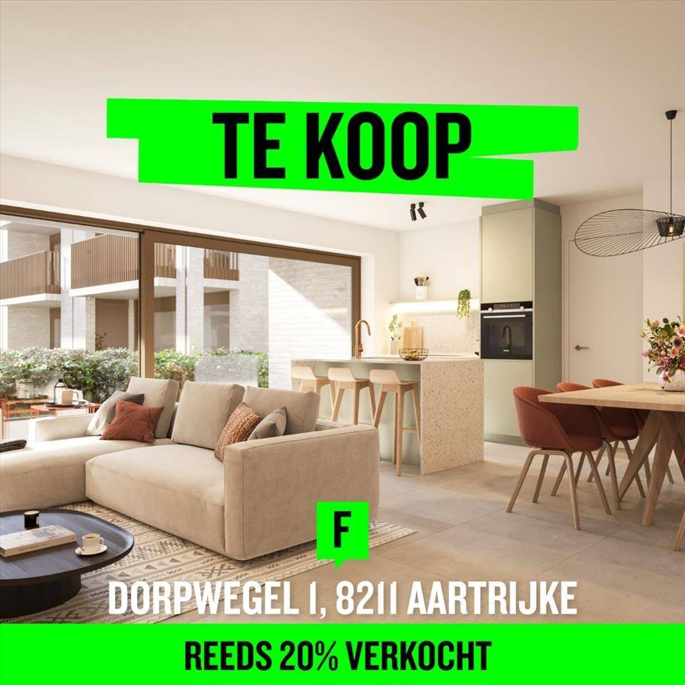 Appartement te  koop in Aartrijke 8211 219000.00€ 1 slaapkamers 65.00m² - Zoekertje 1367761
