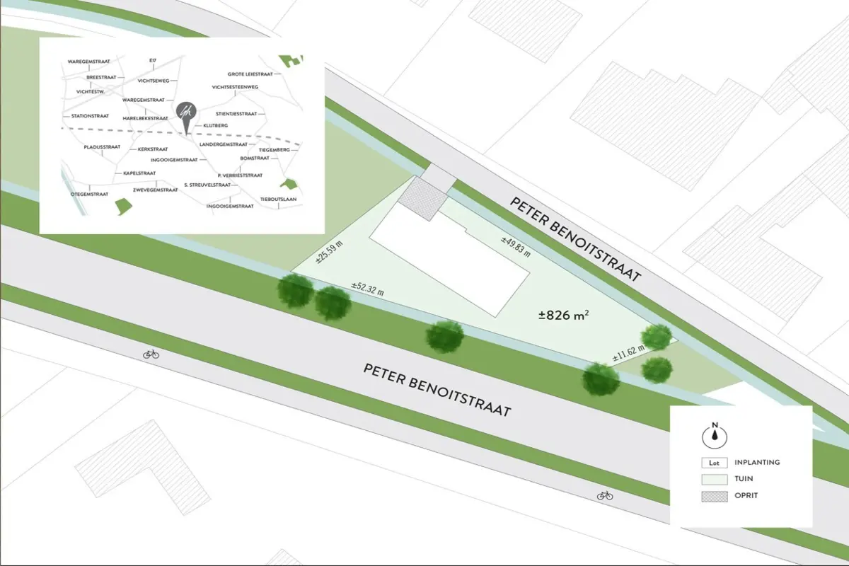 Grond te  koop in Vichte 8570 160000.00€  slaapkamers m² - Zoekertje 19788
