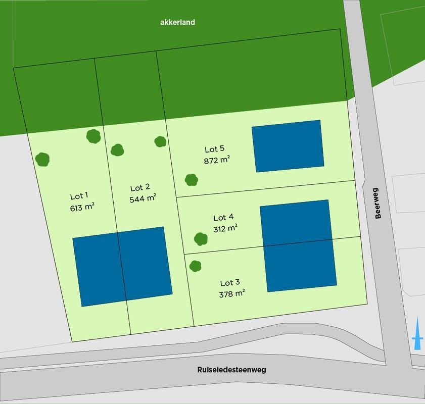 Grond te  koop in Wingene 8750 218000.00€  slaapkamers m² - Zoekertje 270728