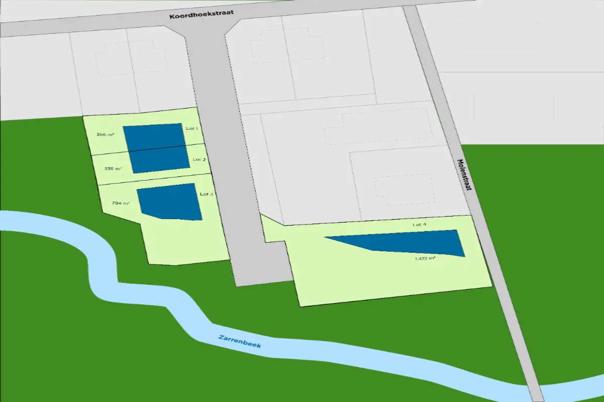 Grond te  koop in Zarren 8610 175000.00€  slaapkamers m² - Zoekertje 331388