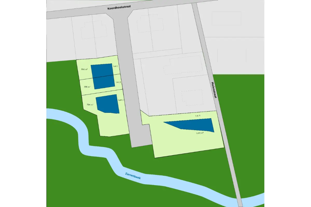 Grond te  koop in Zarren 8610 175000.00€  slaapkamers m² - Zoekertje 331388
