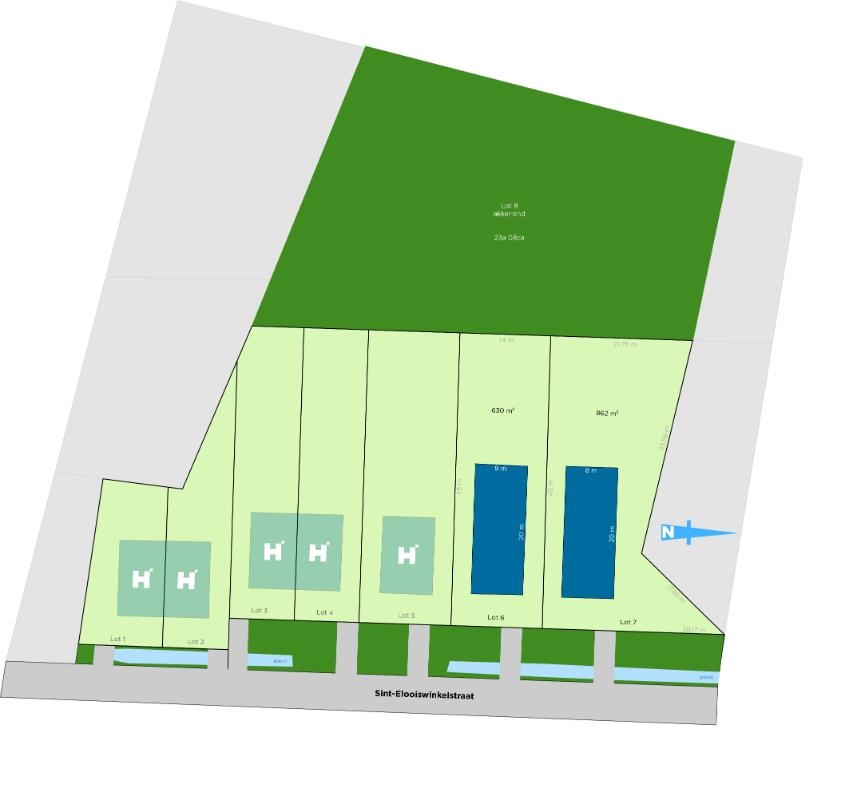 Grond te koop in Roeselare 8800 258600.00€ slaapkamers m² - Zoekertje 331551
