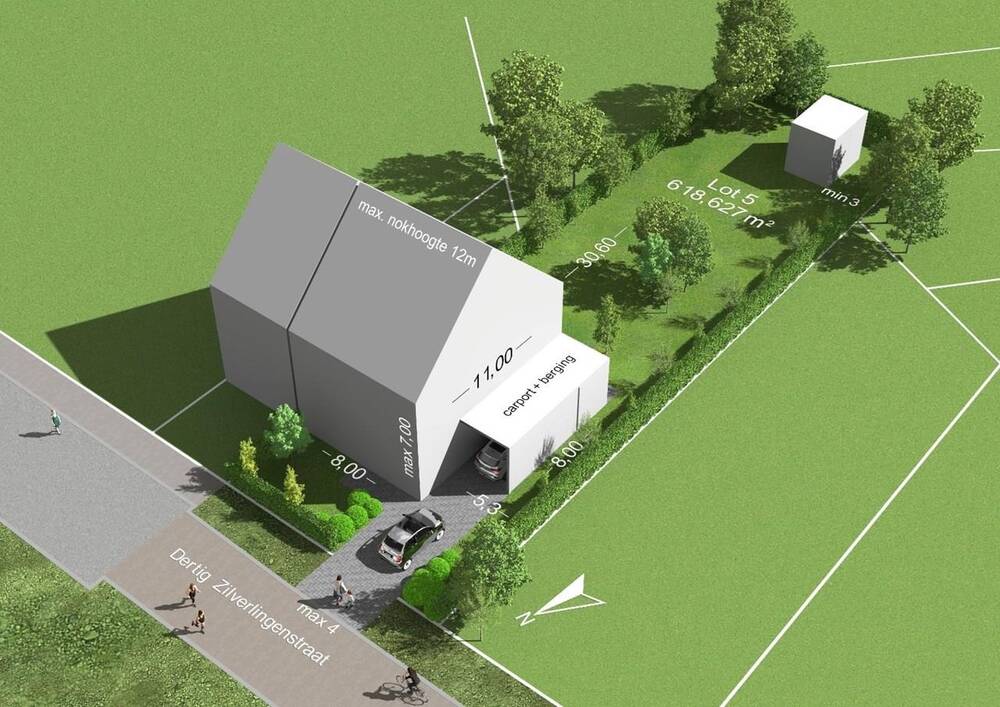 Grond te koop in Tielt 8700 165000.00€ slaapkamers 600.00m² - Zoekertje 381725