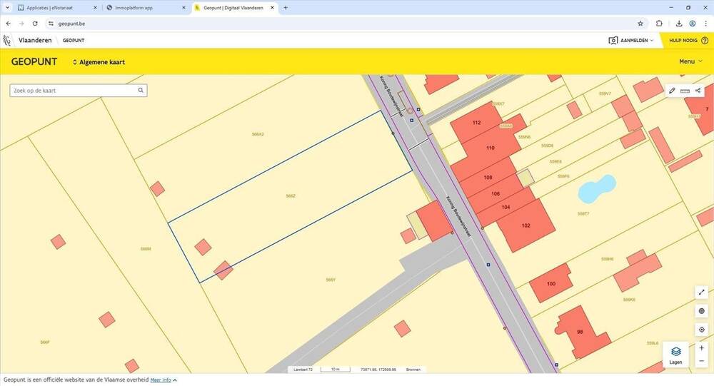 Grond te koop in Kuurne 8520 430000.00€ slaapkamers m² - Zoekertje 450184