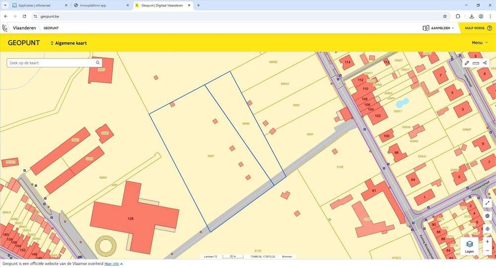 Grond te koop in Kuurne 8520 700000.00€ slaapkamers m² - Zoekertje 449718
