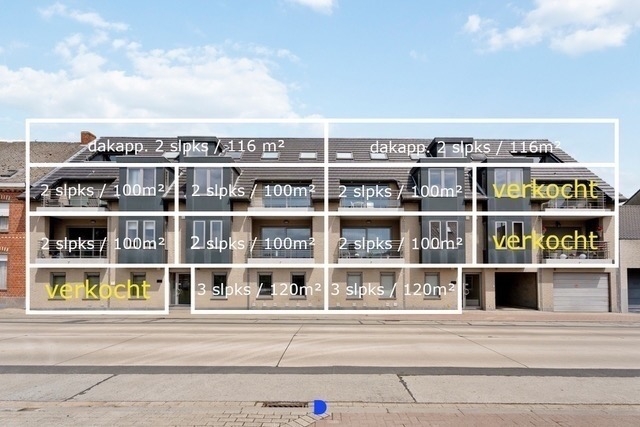 Appartement te  koop in Passendale 8980 205000.00€ 3 slaapkamers 120.00m² - Zoekertje 515626
