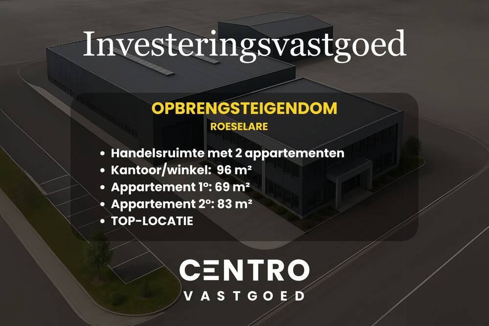 Appartementsgebouw te koop in Roeselare 8800 420000.00€ 2 slaapkamers 269.00m² - Zoekertje 521968