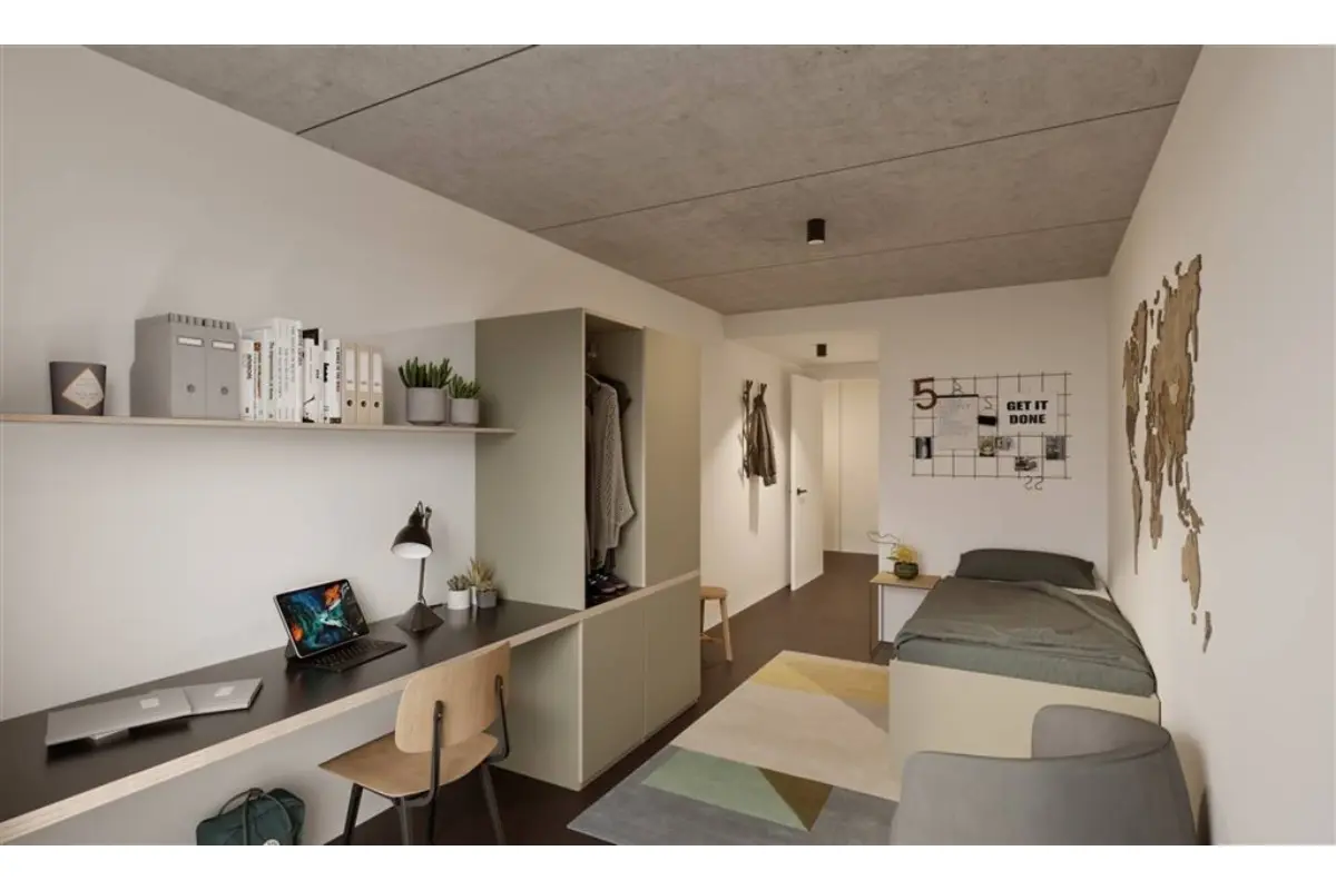 Appartement te  huur in Kortrijk 8500 495.00€ 1 slaapkamers 17.00m² - Zoekertje 716159