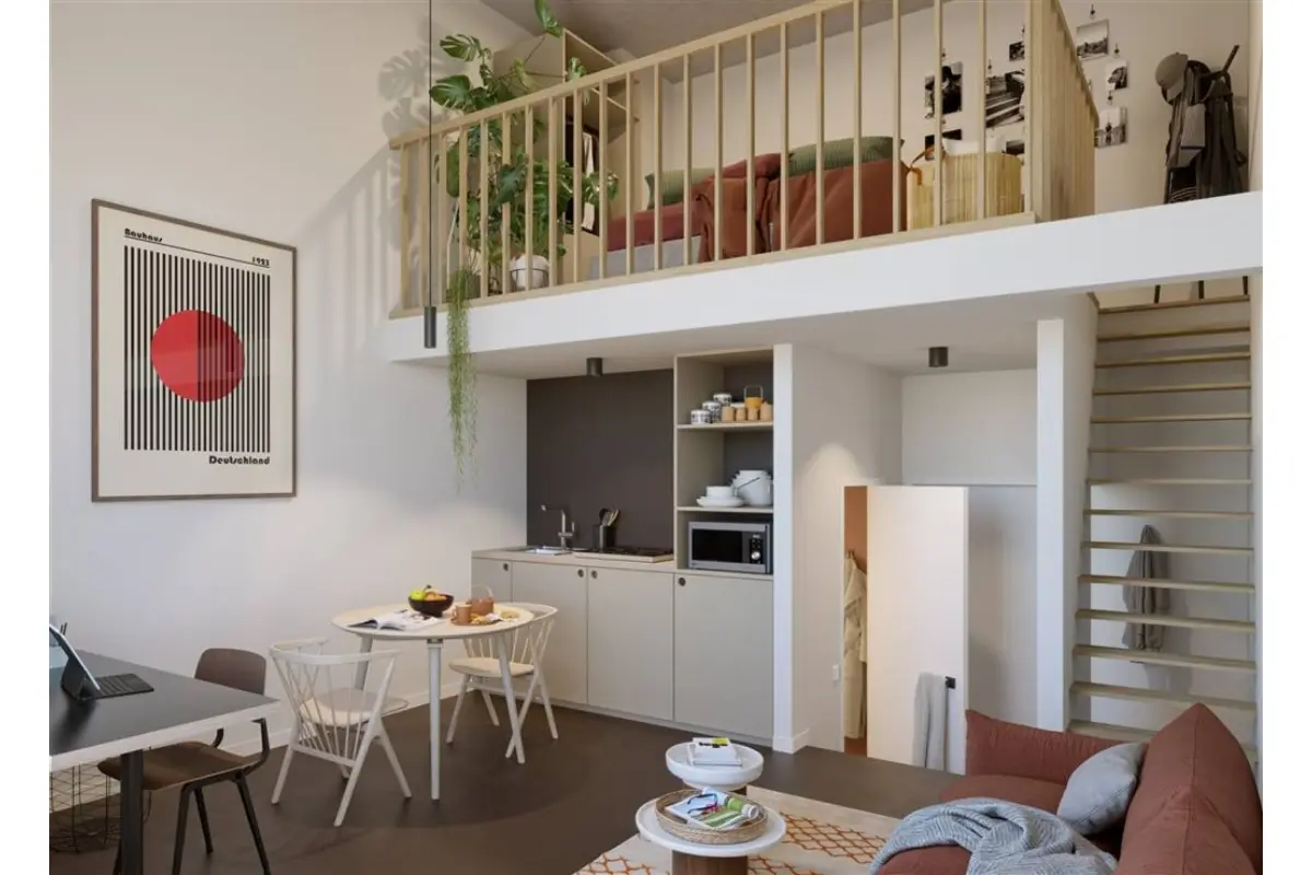 Kot te  huur in Kortrijk 8500 595.00€ 1 slaapkamers 50.00m² - Zoekertje 716160